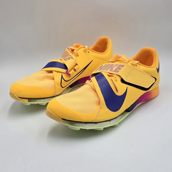 Nike Long Jump Elite Men\'s Sz 10.5 Track & Field Spikes FZ9326-800 Citron Yellow main image 3